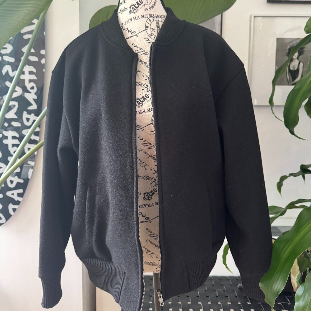 Olive + Oak Black Bomber Jacket